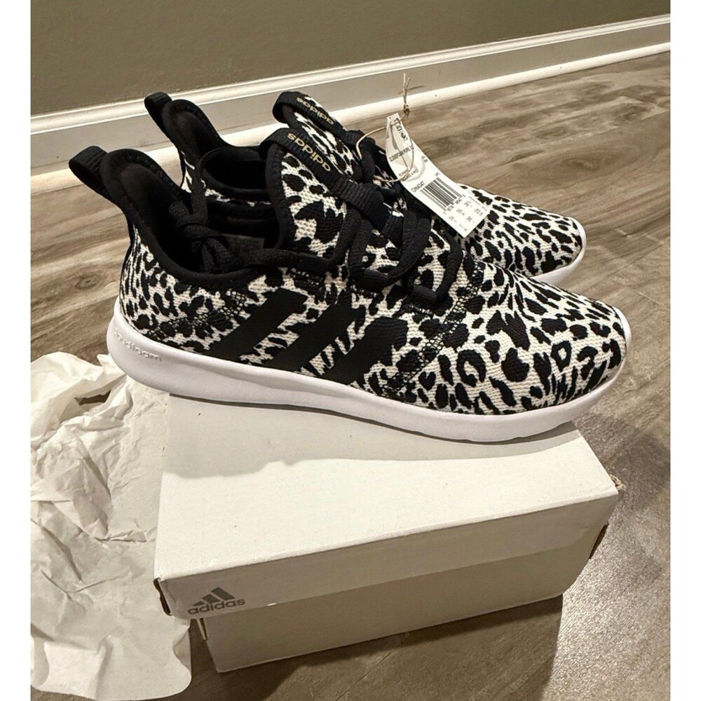 NEW Adidas Women's Cloudfoam Pure 2.0 Running Shoes Course Pied Cheetah Leopard